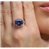 Image 2 : 14KT White Gold 3.64ct Tanzanite and Diamond Ring