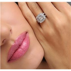 18KT White Gold 1.56ctw Diamond Ring