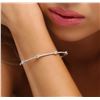 Image 2 : 14KT White Gold 0.91ctw Diamond Bangle Bracelet