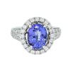 Image 1 : 14KT White Gold 2.94ct Tanzanite and Diamond Ring