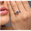 Image 1 : 18KT White Gold 1.53ct Tanzanite and Diamond Ring