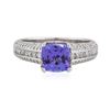 Image 3 : 18KT White Gold 1.53ct Tanzanite and Diamond Ring