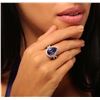 Image 1 : 14KT White Gold 7.14ct Tanzanite and Diamond Ring