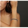Image 1 : 14KT White Gold 16.38ctw Sapphire and Diamond Bracelet