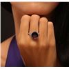 Image 2 : 14KT White Gold 6.17ct Amethyst and Diamond Ring