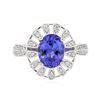 Image 1 : 14KT White Gold 2.13ct Tanzanite and Diamond Ring