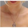 Image 2 : 14KT Two-Tone Gold 0.45ctw Diamond Pendant With Chain