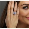 Image 1 : 18KT White Gold 3.33ct Tanzanite and Diamond Ring