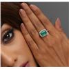 Image 1 : 14KT Two-Tone Gold 2.98ct Emerald and Diamond Ring