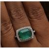 Image 2 : 14KT Two-Tone Gold 2.98ct Emerald and Diamond Ring