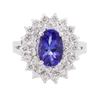 Image 1 : 14KT White Gold 1.65ct Tanzanite and Diamond Ring