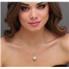 Image 1 : 14KT White Gold Pearl and Diamond Pendant With Chain