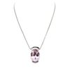 Image 3 : 14KT White Gold 80.22ct Kunzite and Diamond Pendant With Chain