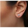 Image 3 : 14KT White Gold 1.45ctw Diamond Stud Earrings