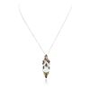 Image 3 : 14KT White Gold 23.00ct Beryl, Sapphire and Ruby Pendant With Chain