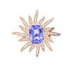 Image 3 : 14KT Rose Gold 2.28ct Tanzanite and Diamond Ring