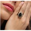Image 1 : 14KT White Gold 4.23ct Green Tourmaline and Diamond Ring