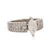 Image 2 : 18KT White Gold 1.79ctw Marquise Cut Diamond Ring