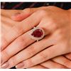 Image 1 : 14KT Rose Gold 8.91ct Ruby and Diamond Ring