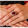 Image 2 : 14KT Rose Gold 8.91ct Ruby and Diamond Ring