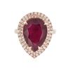 Image 3 : 14KT Rose Gold 8.91ct Ruby and Diamond Ring