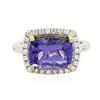Image 1 : 14KT Two-Tone Gold 4.29ct Tanzanite and Diamond Ring