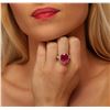 Image 2 : 14KT Yellow Gold 9.35ct Ruby and Diamond Ring