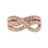 Image 1 : 14KT Rose Gold 0.50ctw Diamond Ring