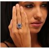 Image 3 : 14KT Rose and White Gold 3.10ct Tanzanite and Diamond Ring