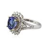 Image 2 : 14KT Two-Tone Gold 3.16ct Tanzanite and Diamond Ring