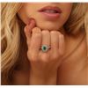 Image 2 : 14KT White Gold 1.00ct Emerald and Diamond Ring