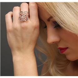 14KT Rose Gold 0.42ctw Diamond Ring