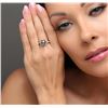 Image 2 : 14KT White Gold Pearl and Diamond Ring