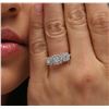 Image 2 : 14KT White Gold 0.85ctw Diamond Ring