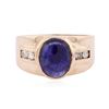 Image 3 : 14KT Rose Gold 4.69ct Sapphire and Diamond Ring
