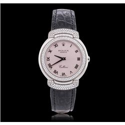 Rolex 18KT White Gold 1.00ctw Diamond Cellini Wristwatch