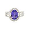 Image 1 : 14KT White Gold 2.14ct Tanzanite and Diamond Ring