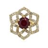 Image 1 : 14KT Yellow Gold 3.11ct Ruby and Diamond Ring