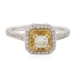 18KT Two-Tone Gold 0.89ctw Diamond Ring