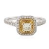 Image 1 : 18KT Two-Tone Gold 0.89ctw Diamond Ring