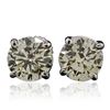 Image 3 : 14KT White Gold 4.37ctw Diamond Stud Earrings