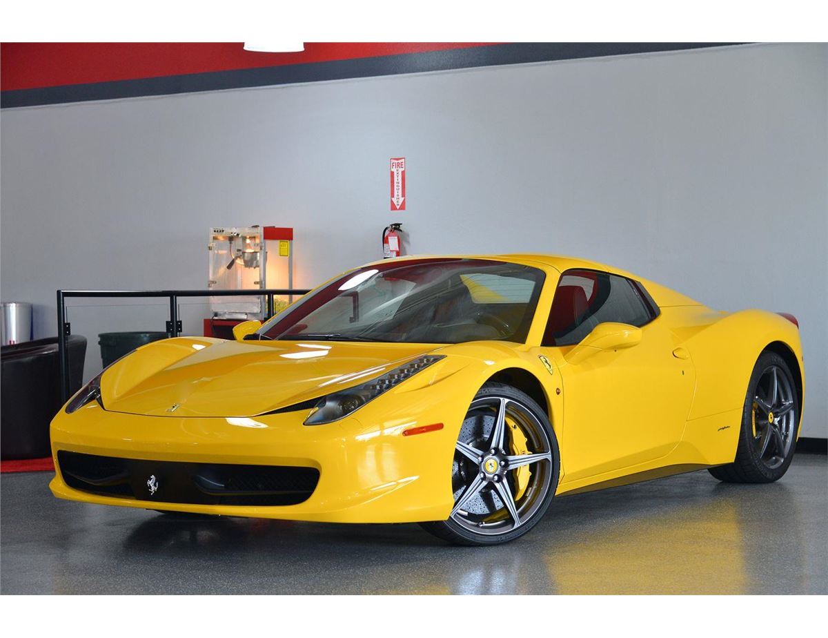 2014 Yellow Ferrari 458 Spider Base Convertible 2014-yellow-ferrari-458-spider-base-convertible