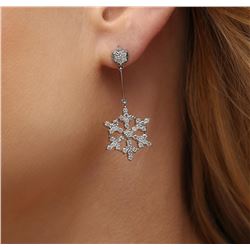 14KT White Gold 2.20ctw Diamond Earrings