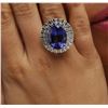Image 2 : 14KT White Gold GIA Certified 20.40ct Tanzanite and Diamond Ring