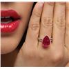 Image 2 : 14KT Yellow Gold 5.42ct Ruby and Diamond Ring