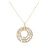 Image 4 : 14KT Yellow Gold 1.43ctw Diamond Pendant With Chain
