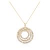 Image 4 : 14KT Yellow Gold 1.43ctw Diamond Pendant With Chain