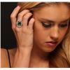 Image 2 : 14KT Yellow Gold 2.77ct Emerald and Diamond Ring