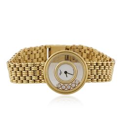 Chopard 18KT Yellow Gold 0.22ctw Happy Diamonds Diamond Wristwatch