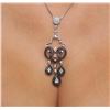 Image 2 : 14KT Two-Tone Gold 0.75ctw Diamond Pendant With Chain